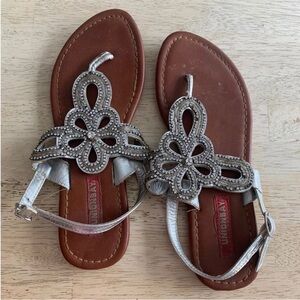 Unionbay Silver Embellished Sandals